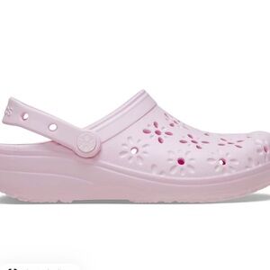 Pink Floral Croc Clogs